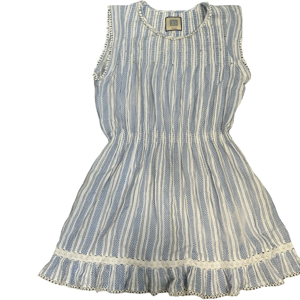 GUC Bell Women’s Large Blue and White Striped Coverup Dress